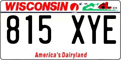WI license plate 815XYE