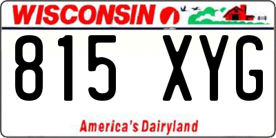 WI license plate 815XYG