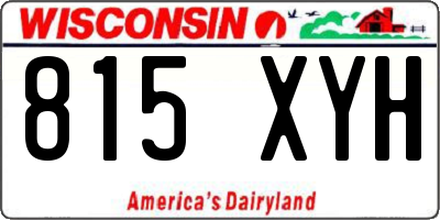 WI license plate 815XYH