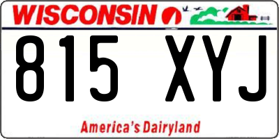 WI license plate 815XYJ