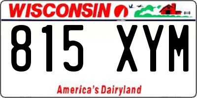 WI license plate 815XYM