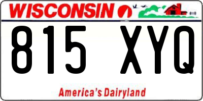 WI license plate 815XYQ