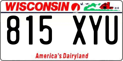 WI license plate 815XYU