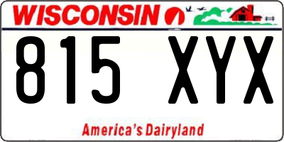 WI license plate 815XYX