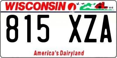 WI license plate 815XZA