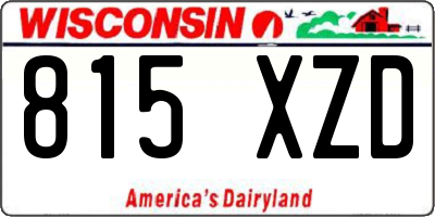 WI license plate 815XZD