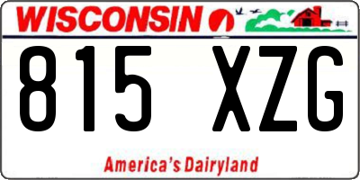 WI license plate 815XZG