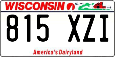 WI license plate 815XZI