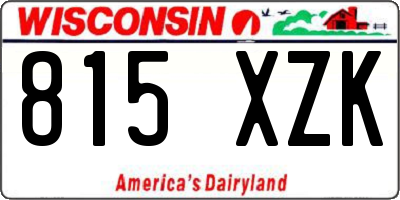 WI license plate 815XZK