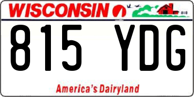 WI license plate 815YDG