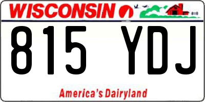 WI license plate 815YDJ