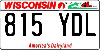 WI license plate 815YDL