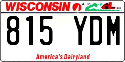 WI license plate 815YDM
