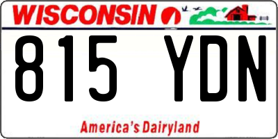 WI license plate 815YDN