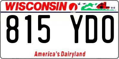 WI license plate 815YDO