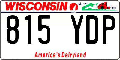 WI license plate 815YDP