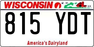 WI license plate 815YDT