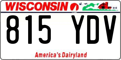 WI license plate 815YDV