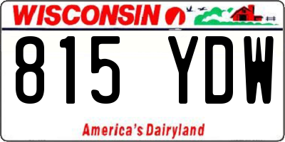 WI license plate 815YDW