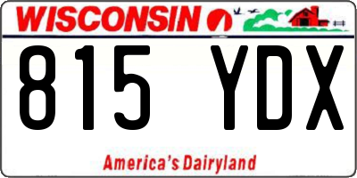 WI license plate 815YDX