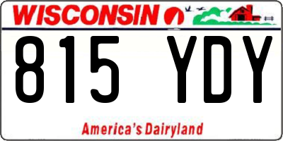 WI license plate 815YDY