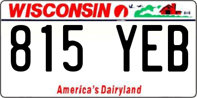 WI license plate 815YEB