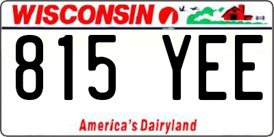 WI license plate 815YEE