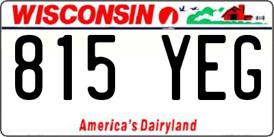 WI license plate 815YEG