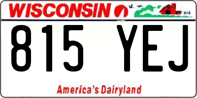 WI license plate 815YEJ