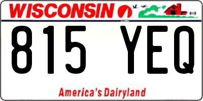 WI license plate 815YEQ