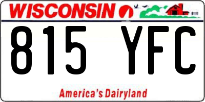 WI license plate 815YFC
