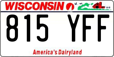WI license plate 815YFF