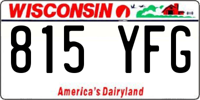 WI license plate 815YFG
