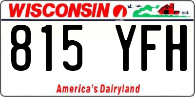 WI license plate 815YFH