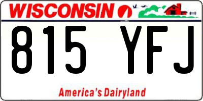 WI license plate 815YFJ