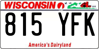 WI license plate 815YFK