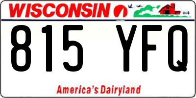 WI license plate 815YFQ