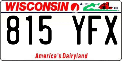 WI license plate 815YFX