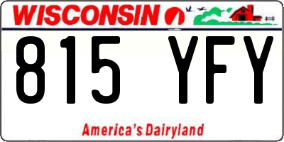 WI license plate 815YFY