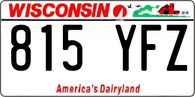 WI license plate 815YFZ