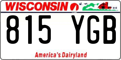 WI license plate 815YGB