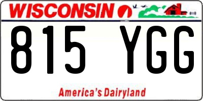 WI license plate 815YGG