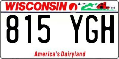 WI license plate 815YGH