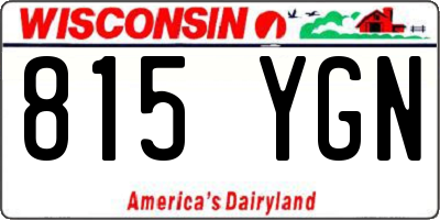 WI license plate 815YGN