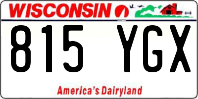 WI license plate 815YGX