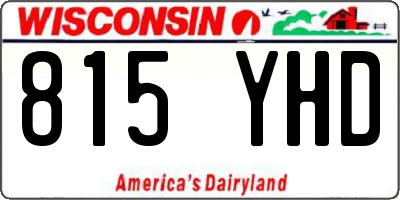 WI license plate 815YHD