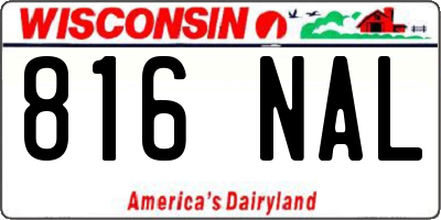 WI license plate 816NAL