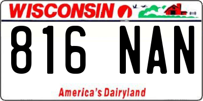 WI license plate 816NAN