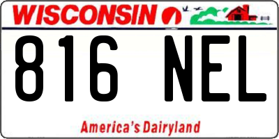 WI license plate 816NEL