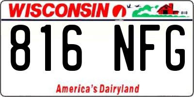 WI license plate 816NFG